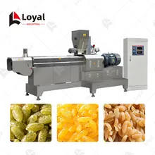 Linea di produzione per la lavorazione del riso nutrizionale fortificato con estrusore a doppia vite per riso istantaneo