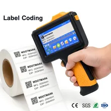 Impresora de tinta de mano Wdot portátil, impresora de codificación de fechas, máquina de numeración automática