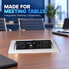 Prise de table pop-up efficace avec USB-a et RJ45 module de données