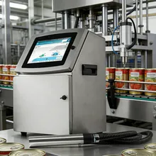 Imprimante à jet d'encre continue haute performance pour le codage de dates dans l'industrie alimentaire, code QR