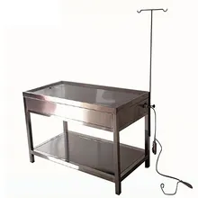 Meja Perawatan Infusi Multifungsi Stainless Steel dengan Pemanas untuk Penyelamatan Hewan