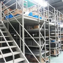 Sistema de estantería de entreplanta personalizado Estantería de almacenamiento en almacén de acero tipo loft