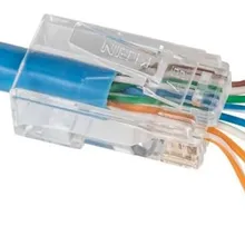 Saf Bakır Pin RJ45 Bağlantı CAT6 FTP Kalkanlı Ağ Modüler Fişi