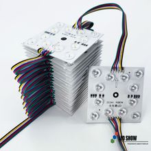Luce LED riflettente quadrata ad alta luminosità, retroilluminazione, modulo luminoso RGBcw Blockchain per soffitto