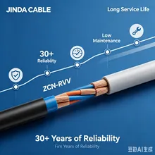 Cabo de Controle PVC Resistente ao Fogo, Cabo Elétrico PVC Retardante de Chama Zcn-Rvvp