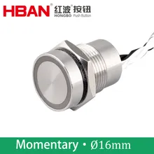 IP68 Momentary Druckknopf - 16mm Metall Piezo-Schalter mit Dual-Farben Rg LED