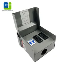 صندوق توزيع كهربائي خارجي 40A صندوق مقبس RV مقاوم للعوامل الجوية مزود بقاطع GFCI