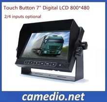 7 スピーカー付きデジタルLCDモニターのインチタッチボタンリアビュー車両用