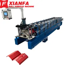 Máy tạo hình tấm lợp thép màu Ridge Ridge Máy làm nắp đỉnh mái Máy tạo hình tấm lợp kim loại Máy tạo hình tấm kim loại