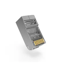 แมว. 6 ตัวเชื่อม RJ45 เครื่องมือไม่ต้องใช้ 6 ปลั๊กโมดูลาร์ Rj 45 ตัวเชื่อมสายเคเบิล