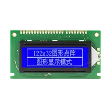 Painel Monocromático 122*32 Módulo LCD com Interface Serial Paralela Azul Stn
