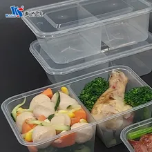 Conteneur en plastique jetable pour emballage, boîte rectangulaire en PP pour emporter des aliments