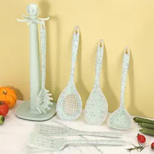Set di Utensili da Cucina in Silicone Traslucido con Motivo a Punti 6-Piece