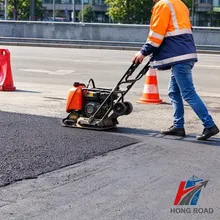 Máquina Compactadora de Placa a Gasolina de Avanço e Reversão de Condução Manual