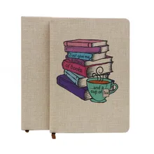 Personnalisation de couverture de carnet en lin, carnet de journal scolaire par sublimation