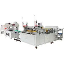 Macchina per il riavvolgimento di tessuti non tessuti completamente automatica, macchina per imballaggio, macchina per codifica a getto d'inchiostro