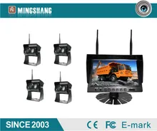 9"Wireless Dörtlü Arka Ön Yan Görüş Monitörü Gece Görüşü ve Su Geçirmez Kamera Sistemi