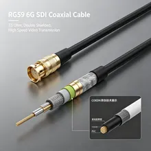 Aangepaste Lengte Rg Serie Coaxiale Kabel Rg59 RG6 Rg11 Rg57 Rg58 Rg7 75ohm BNC Mannelijk naar Mannelijk Crimp Video Kabel