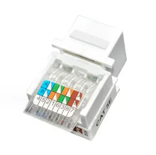 Cat5e Módulo de red con conector Keystone sin herramientas Cable de red Socket de información para computadora y teléfono RJ45