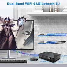 Mini PC Hystou avec Graphiques AMD Radeon 9*USB Ordinateur de Bureau pour Jeux