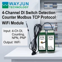 4-Channel 스위치 감지 카운터, 모드버스 TCP 프로토콜, 와이파이 모듈 인코더