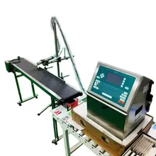 Macchina per la stampa di codici batch con inchiostro a getto d'inchiostro e nastro trasportatore con data di scadenza automatica