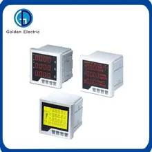 Medidor de corriente digital inteligente de fase trifásica / monofásica con pantalla LCD/LED, medidor de panel digital multifuncional, medidor de energía inteligente