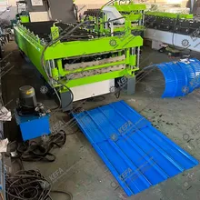 Doppel-Lagen-Rollformmaschine R-Panel Formmaschine Rippendachblechmaschine