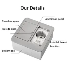 Soket Lantai Jaringan Komputer Rj45 Soket Outlet Data Lantai