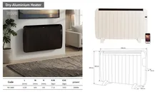 1800W อุปกรณ์ควบคุมความร้อนอัจฉริยะที่เชื่อมต่อ WiFi สามารถตั้งโปรแกรมรายสัปดาห์ได้