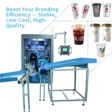 Machine d'impression sérigraphique pour gobelets en plastique multicolores à haute configuration avec chargement et déchargement automatiques