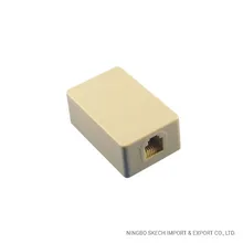 Mini Telefon Modüler Jack Tek Port Çıkışı Rj11/Rj12 Modüler Yüzey Kutusu 6p2c/6p4c Modüler Jack
