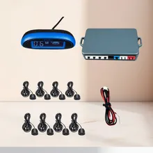 Sistema de asistencia de marcha atrás para vehículos, sensor digital de marcha atrás, sensores de estacionamiento, 8 radares traseros de respaldo con pantalla
