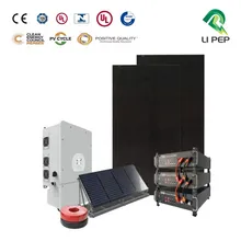 ชุดแผงโซลาร์เซลล์บนหลังคาที่มีประสิทธิภาพสูง 5kw สำหรับบ้าน ระบบพลังงานทดแทนพลังงานแสงอาทิตย์