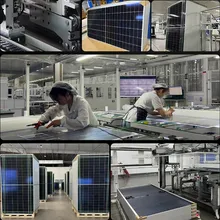 Módulo de Painel Solar de Vidro Duplo Off-Grid Tipo P Célula Semicortada