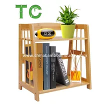 Günstiger Preis Bambus 2 Tier Bücherregal Datei Halter Regal Display Ständer Schreibtisch Buchregal Datei Aufbewahrungsorganisator Aufbewahrungsregal