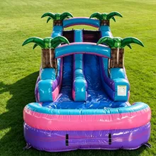 Scivolo gonfiabile commerciale, scivolo gonfiabile per piscina, gigantesco scivolo d'acqua gonfiabile per adulti