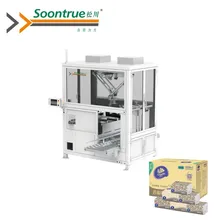 Macchina automatica per il confezionamento di fazzoletti in scatola, sistema di carico automatico ad alta velocità con controllo servo, programmazione PLC, stabile per alimenti, prodotti farmaceutici ed elettronica