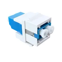 Module de prise adaptateur de panneau en fibre Uniqfiber LC RJ45 Prise Keystone Krone bleue coque blanche haute durabilité pour panneau de brassage