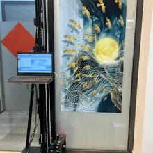 Hochauflösender 3D Tintenstrahl vertikaler Digital-Wanddrucker Direkt-Wand-Malmaschine mit automatischem Farbanpassungssystem