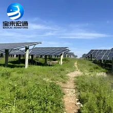 Tekli Posta Yer Montajı Hava Koşullarına Dayanıklı Rüzgar Dirençli Güneş Paneli Braketi PV Sistemi