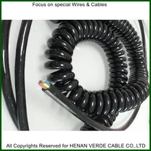 Cable de protección eléctrico enrollado personalizado de PVC para automóvil, cable eléctrico para computadora