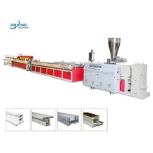 Mesin Pembuat Profil Jendela dan Pintu UPVC PVC Plastik / Jalur Produksi Ekstrusi Profil PVC