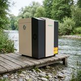 ปั๊มความร้อนแบบเจาะลึกอินเวอร์เตอร์ความร้อนสูง 7kw ที่มีฟังก์ชันหลายอย่าง R32/R410A