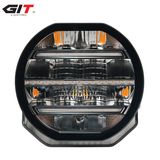 ECE R148 R149 둥근 검은색 7inch LED 주행등 이중 색상 화이트 앰버