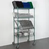 Rak Pengering Epoksi Peralatan Dapur 4-Shelf dengan Roda