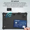 Tablet PC Tangguh 10.1 Inci NFC RJ45 Modul Sidik Jari Modul RFID Frekuensi Ultra Tinggi Pemindaian Kode QR Basis Pengisian Daya Tangguh