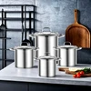 High-Quality Versatile Kitchen Utensils Cookware Set Cooking Pot with Induction Bottom