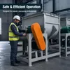 Plastic Powder Horizontal Ribbon Mixer PVC Powder Blending Machine for Plastic Industry