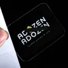 Etiqueta transparente personalizada, etiqueta autoadhesiva, logo de comida de té con leche, impresión de etiqueta de código QR transparente en PVC